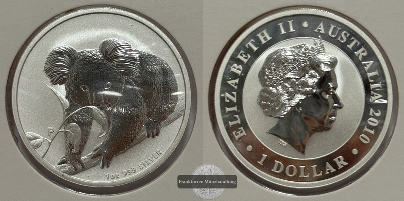  Australien - 1 Dollar 2010 Koala  FM-Frankfurt  Feinsilber: 31,1g   