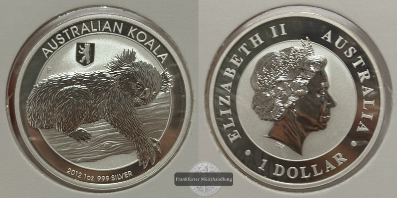  Australien - 1 Dollar 2012 Koala  FM-Frankfurt  Feinsilber: 31,1g   