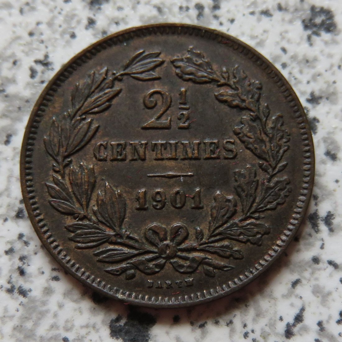  Luxemburg 2 1/2 Centimes 1901 / Luxemburg 2,5 Centimes 1901, besser   