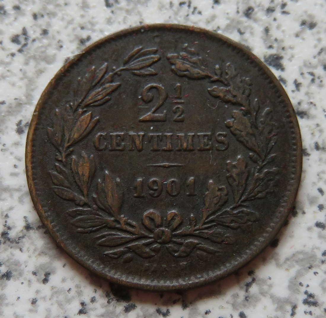  Luxemburg 2 1/2 Centimes 1901 / Luxemburg 2,5 Centimes 1901   