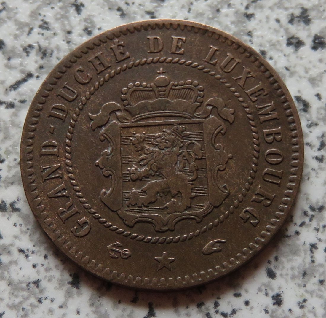  Luxemburg 5 Centimes 1860, besser   