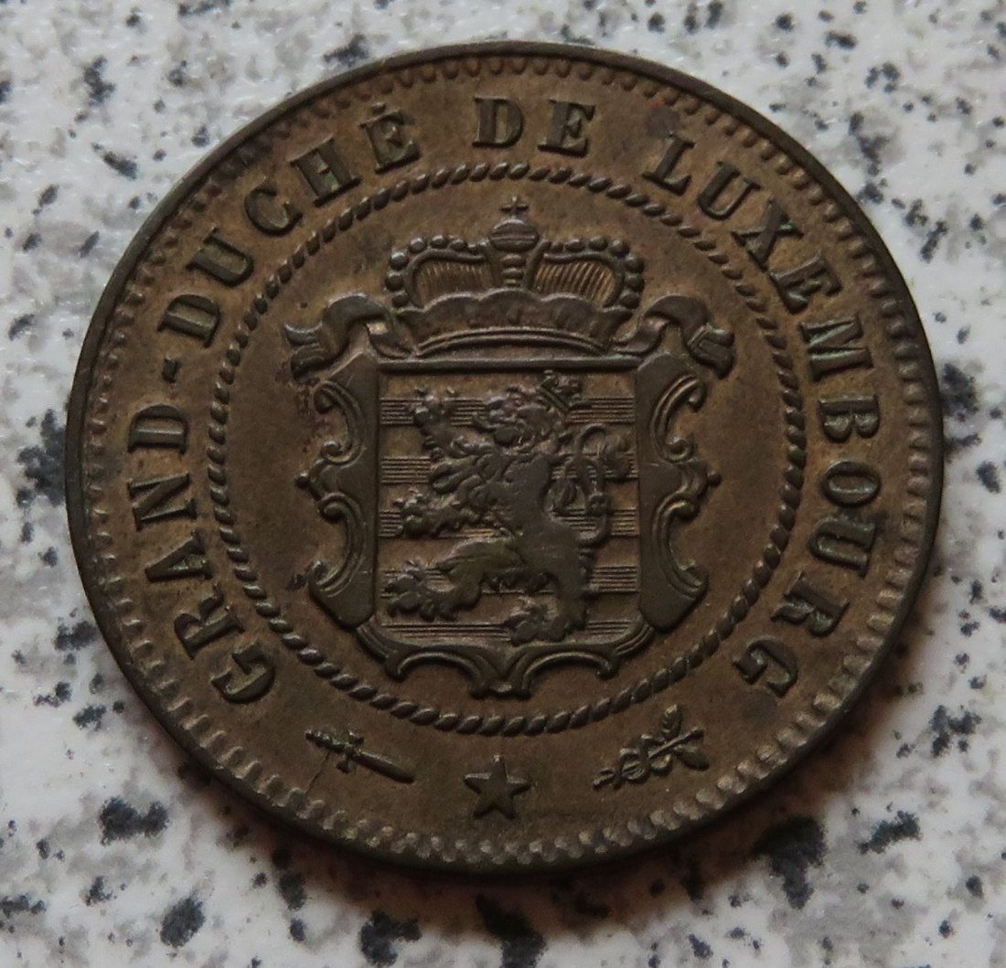  Luxemburg 5 Centimes 1870, besser   