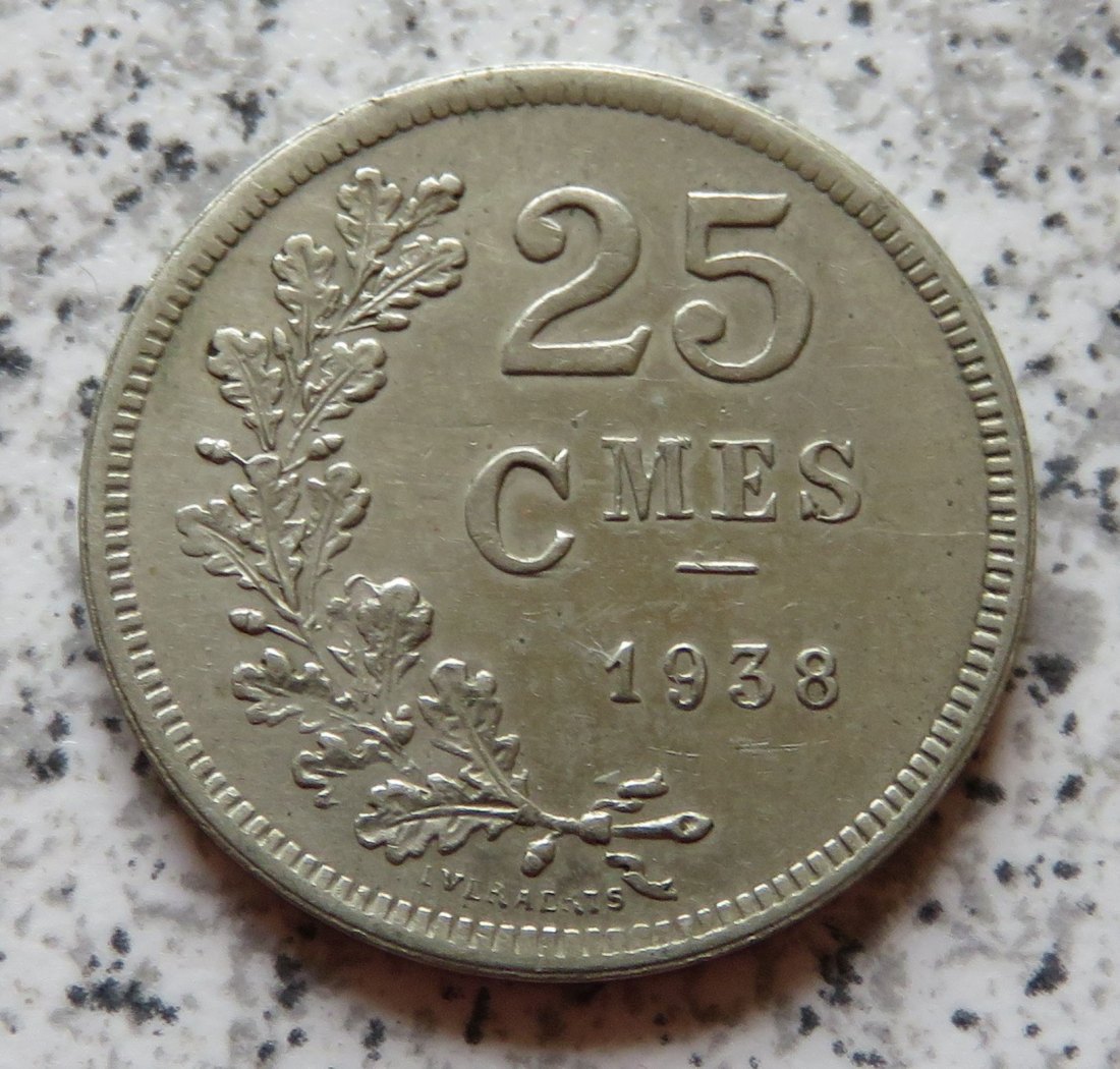  Luxemburg 25 Centimes 1938   