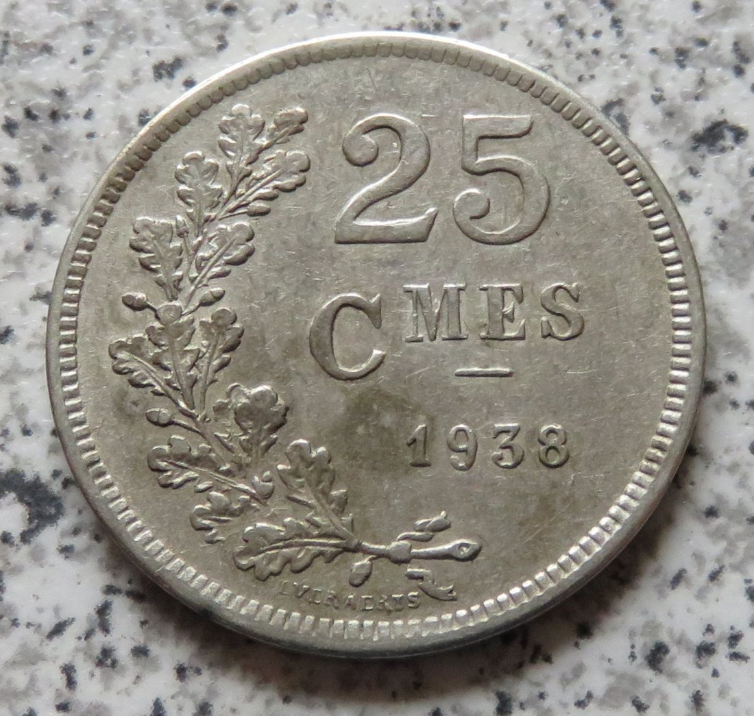  Luxemburg 25 Centimes 1938   