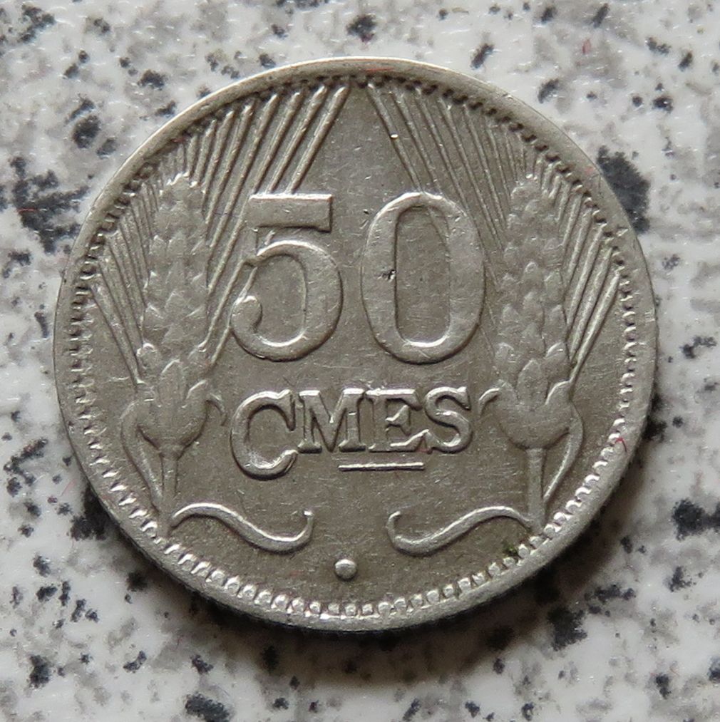  Luxemburg 50 Centimes 1930, besser   