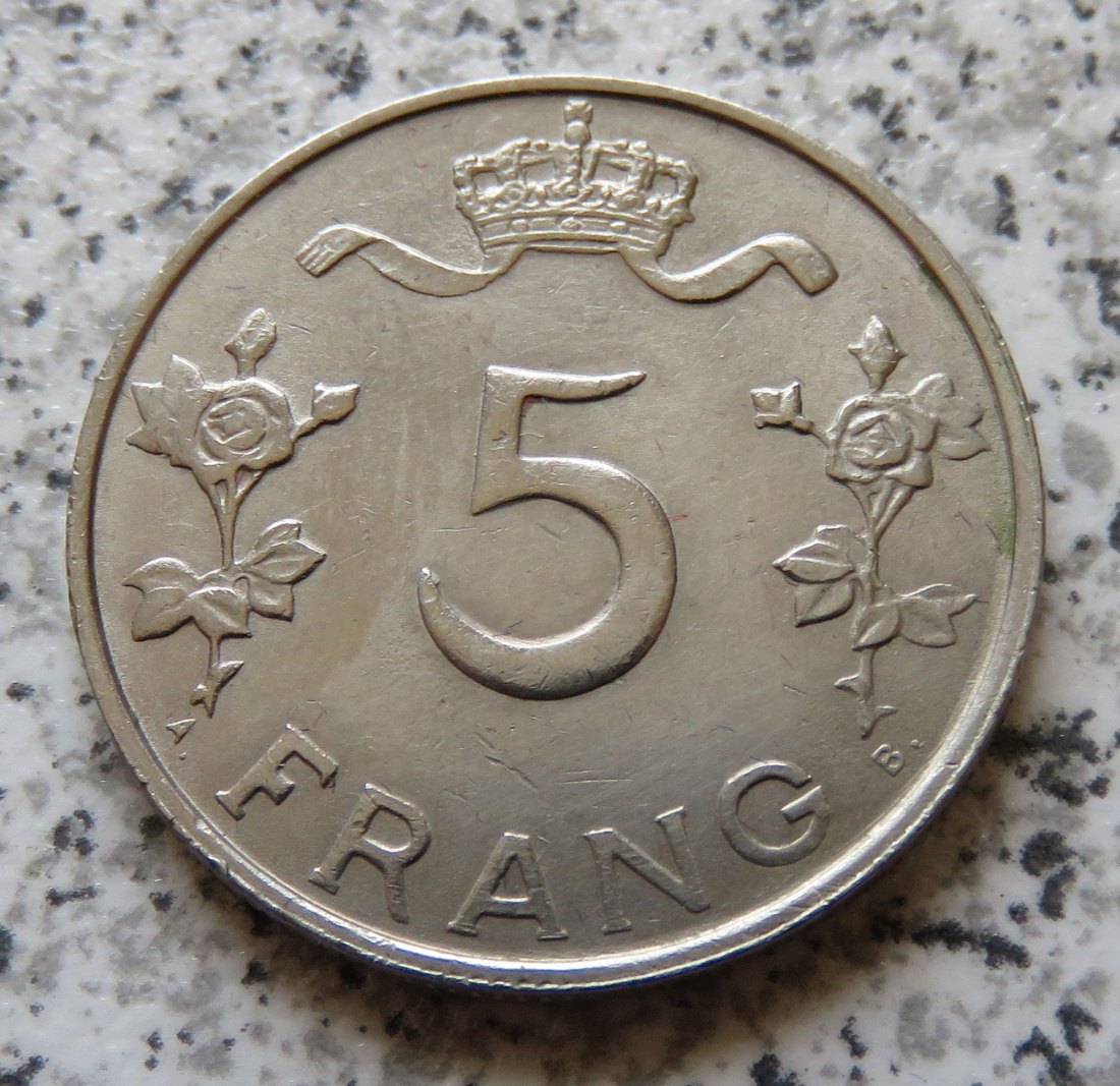  Luxemburg 5 Francs 1949, besser   