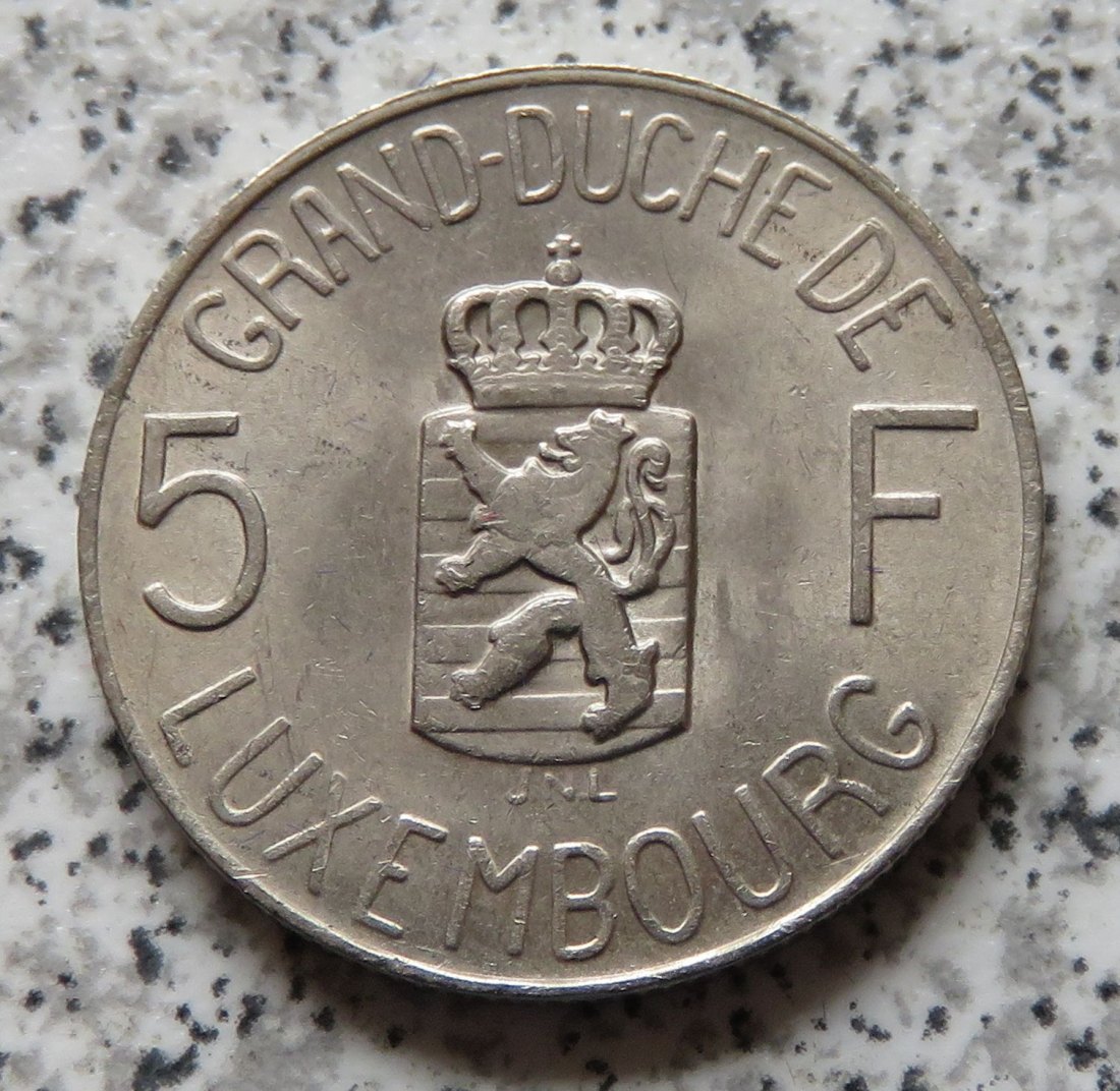  Luxemburg 5 Francs 1962, besser   