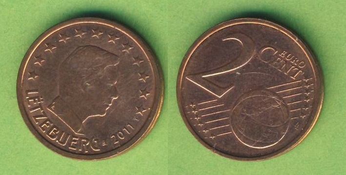  Luxemburg 2 Cent 2011   