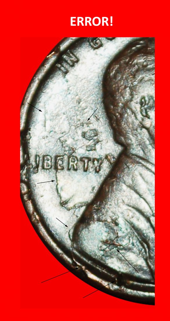  Ⰶ WEIZEN PENNY (1909-1958): USA ★ 1 CENT 1928! LINCOLN (1809-1865) FEHLER!★OHNE VORBEHALT!   