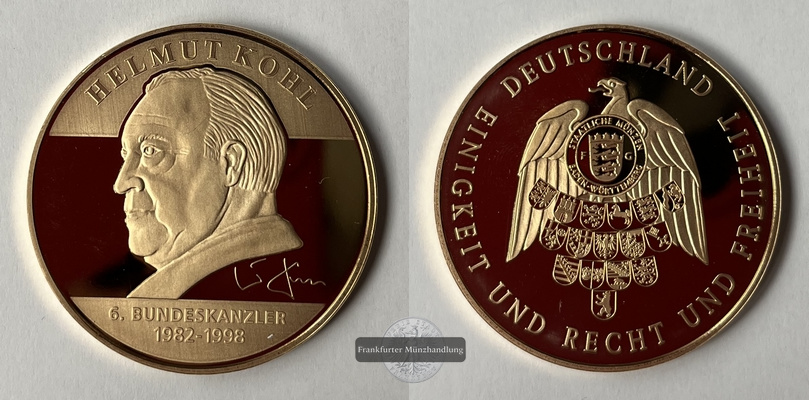  Deutschland Medaille 6. Bundeskanzler Helmut Kohl FM-Frankfurt   