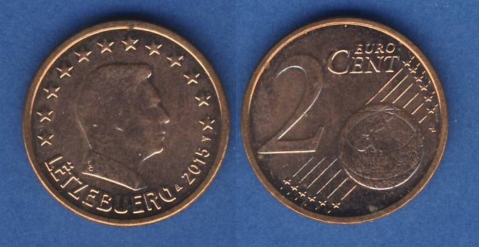  Luxemburg 2 Cent 2015   