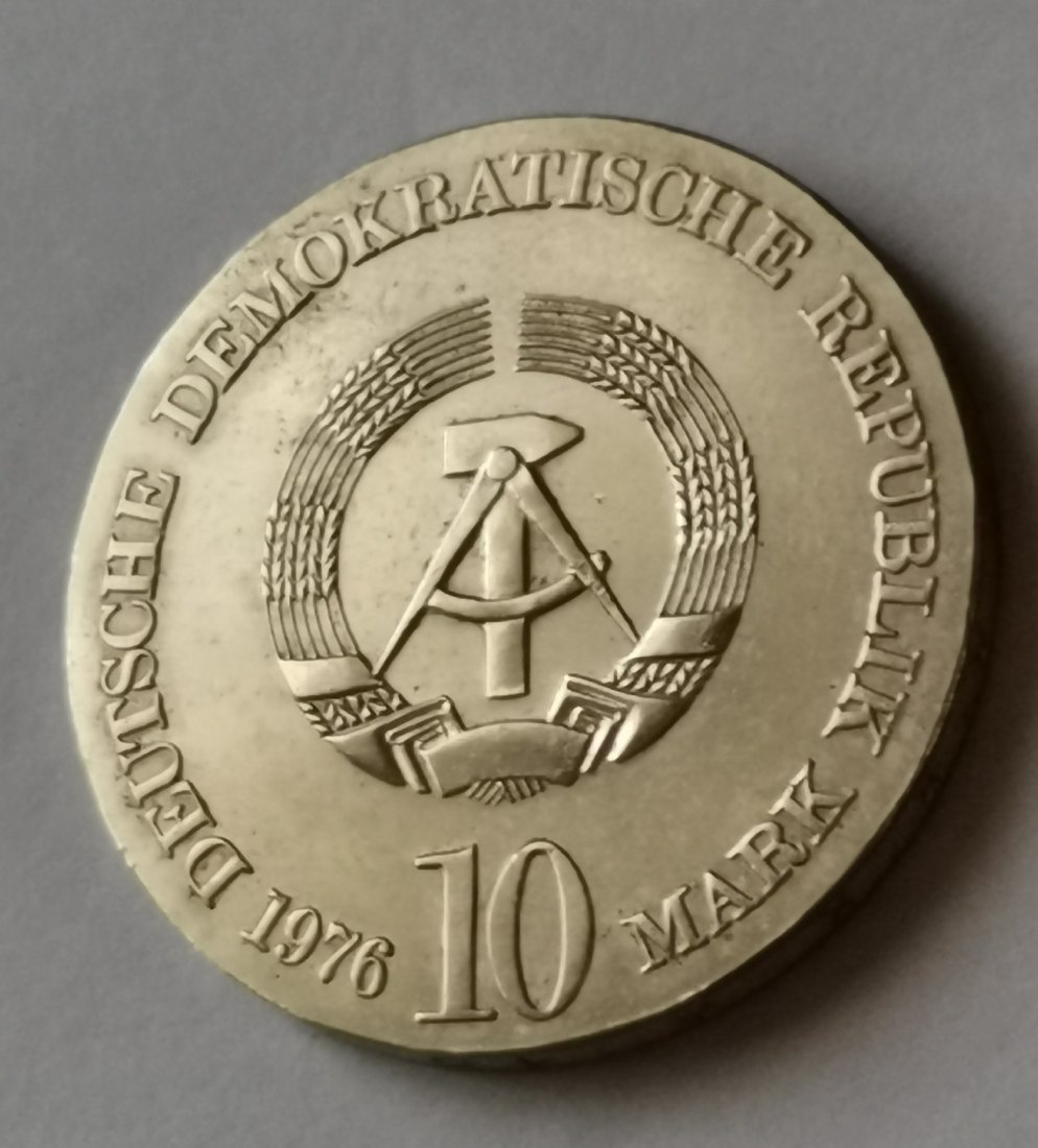  DDR: 10 Mark Silber Gedenkmünze 150. Todestag von Carl Maria von Weber 1976   