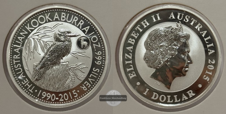  Australien - 1 Dollar 2015  Kookaburra  FM-Frankfurt  Feinsilber: 31,1g   