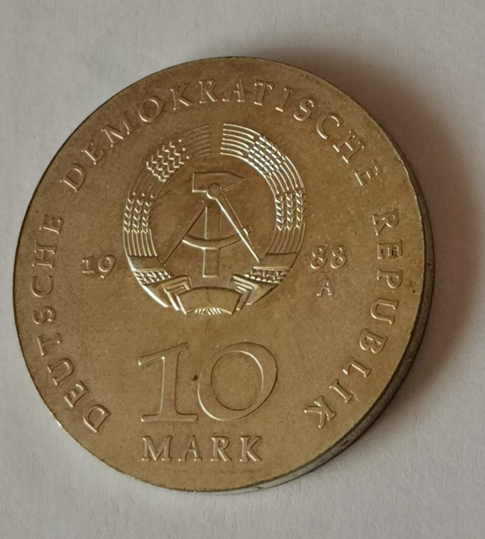  10 Mark DDR Ulrich von Hutten 1988 Silber   