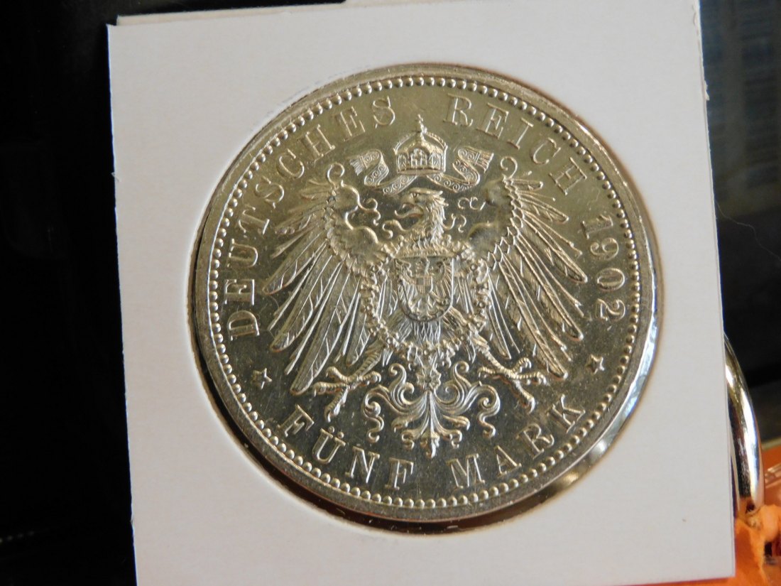  GERMANY 5 MARK 1902 BADEN.GRADE-PLEASE SEE PHOTOS.   