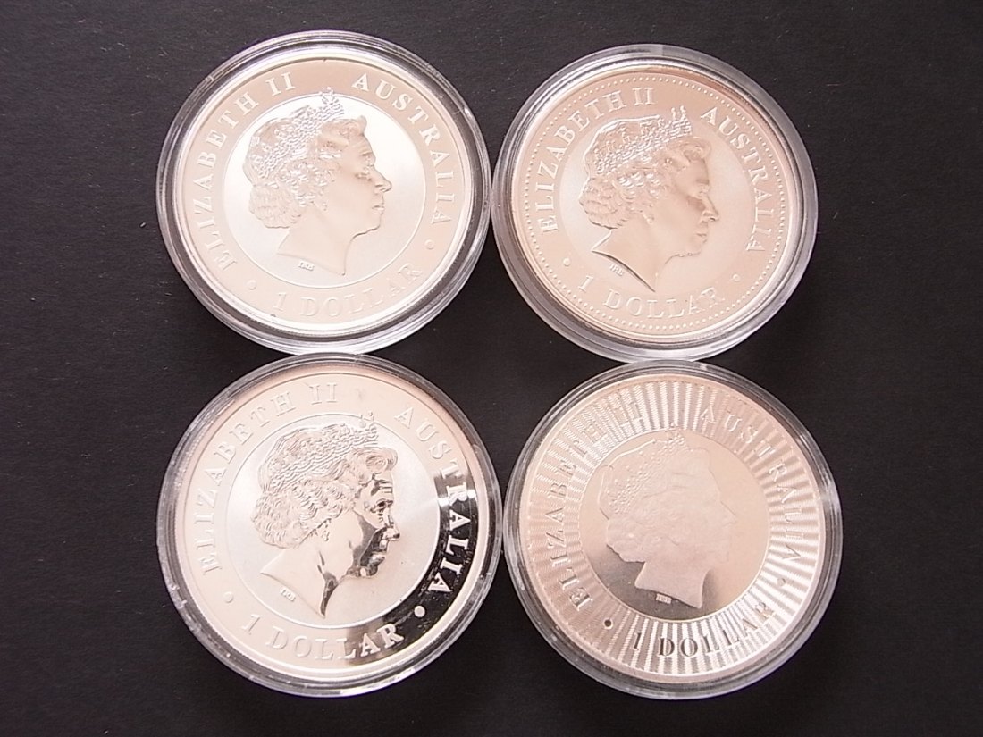  Australien 1 Dollar Koala,Kookaburra,Kangaroo 2016,07,13,17 4 Stück Unzen   