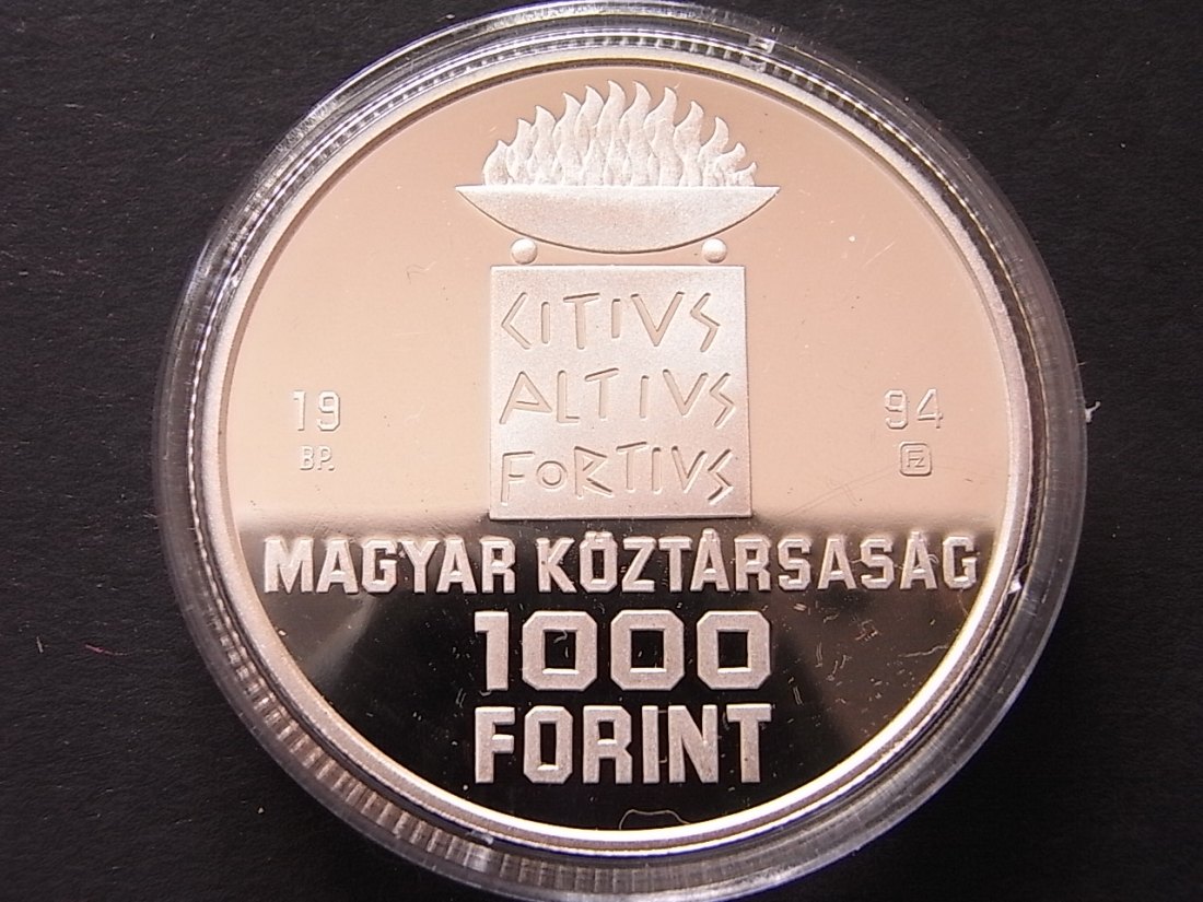  Ungarn 1000 Forint Olympia Atlanta 1994 Silber 31,68gr. Unze   