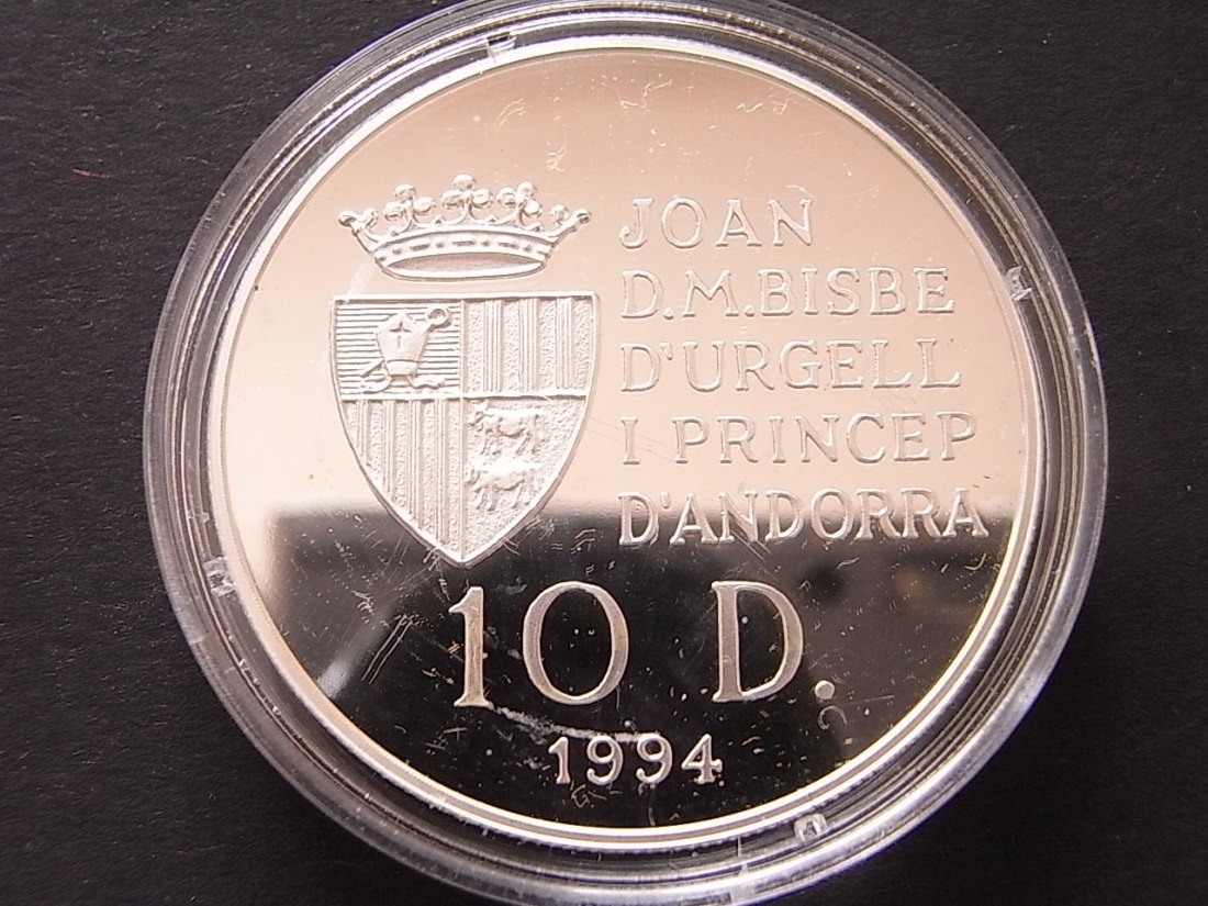  Andorra 10 Dinners 1994 Radrennen 31,38gramm Unze Silber Proof   