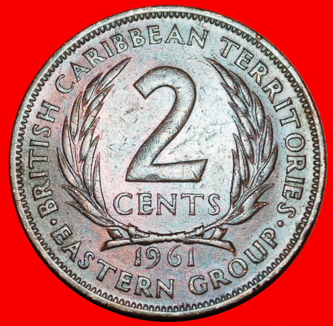  Ⰶ GREAT BRITAIN (1955-1965): CARIBBEAN★ 2 CENTS 1961! ELIZABETH II 1953-2022★LOW START ★ NO RESERVE!   