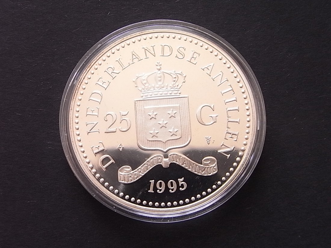  Niederland Atillen 25 Gulden 1995 25,08gramm Proof   