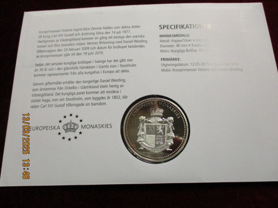  Numisbrief Königshaus siehe Foto /2   