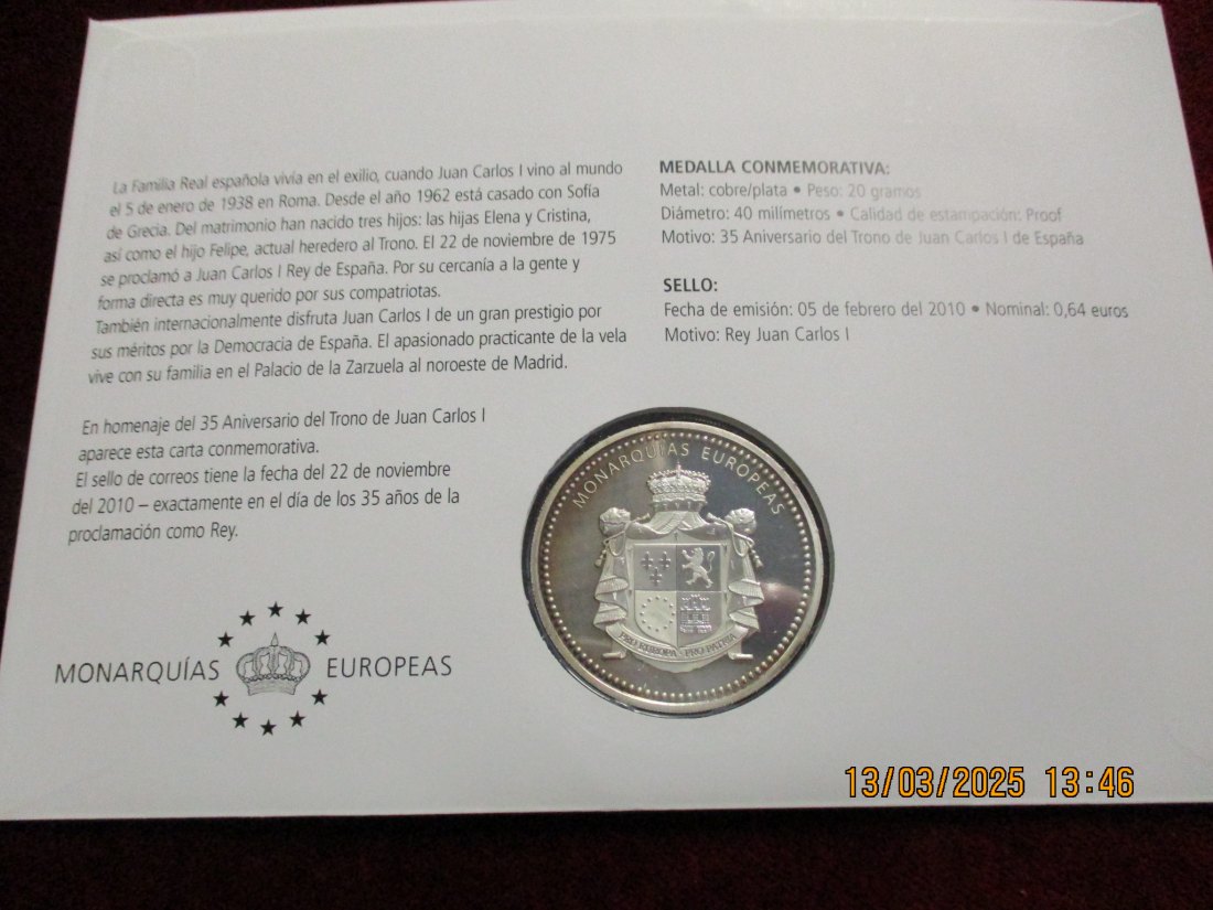  Numisbrief Königshaus siehe Foto /2   