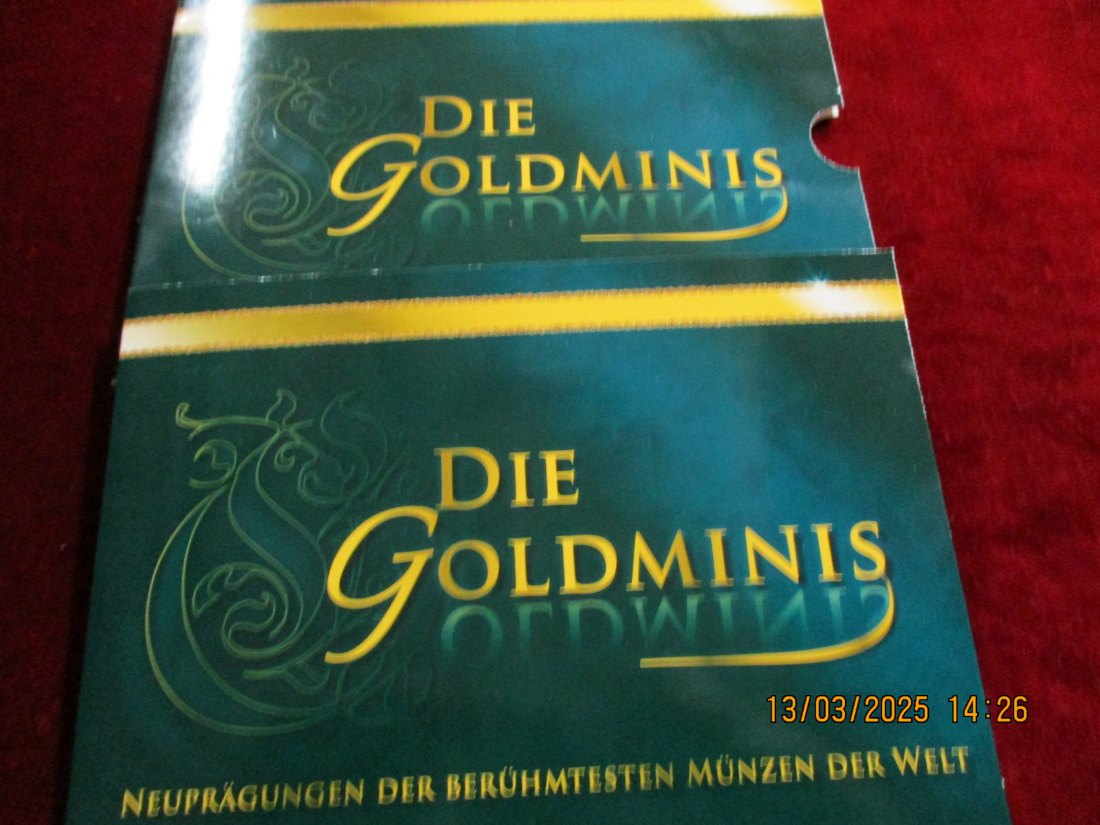  Deutschland 6 Mini-Goldmünzen Die Goldminis - Neuprägungen der berühmtesten Münzen der Welt   