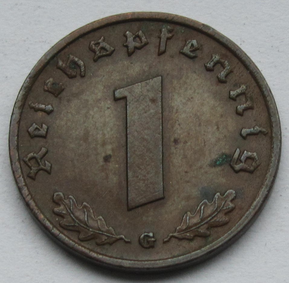  Deutsches Reich: 1 Pfennig 1936 G   