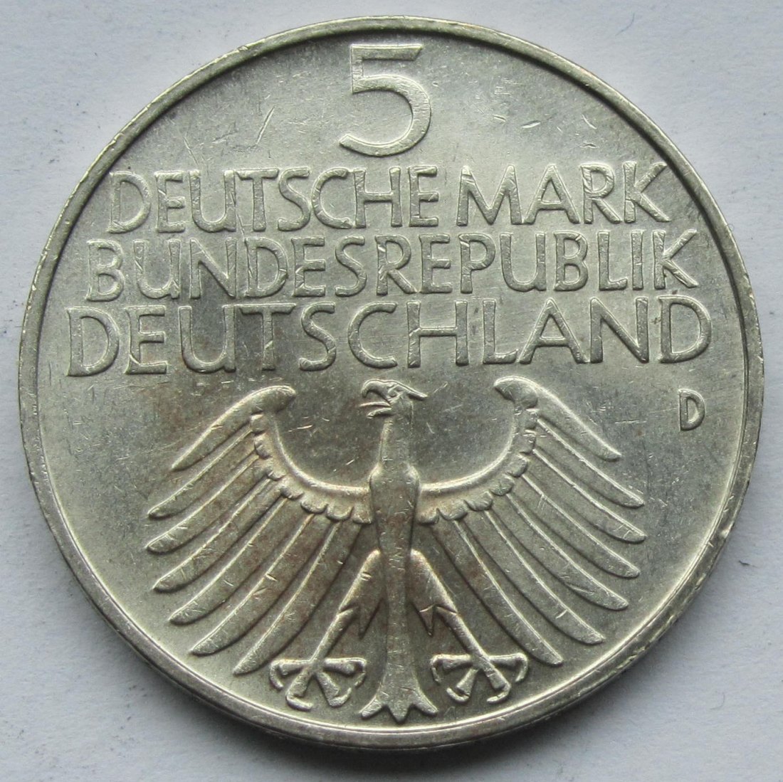  Deutschland: 5 DM Germanisches Museum 1952   