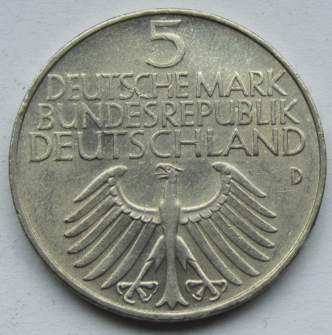  Deutschland: 5 DM Germanisches Museum 1952   