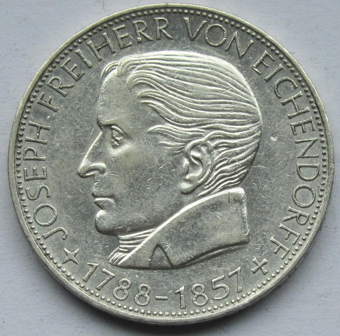  Deutschland: 5 DM Eichendorff 1957   