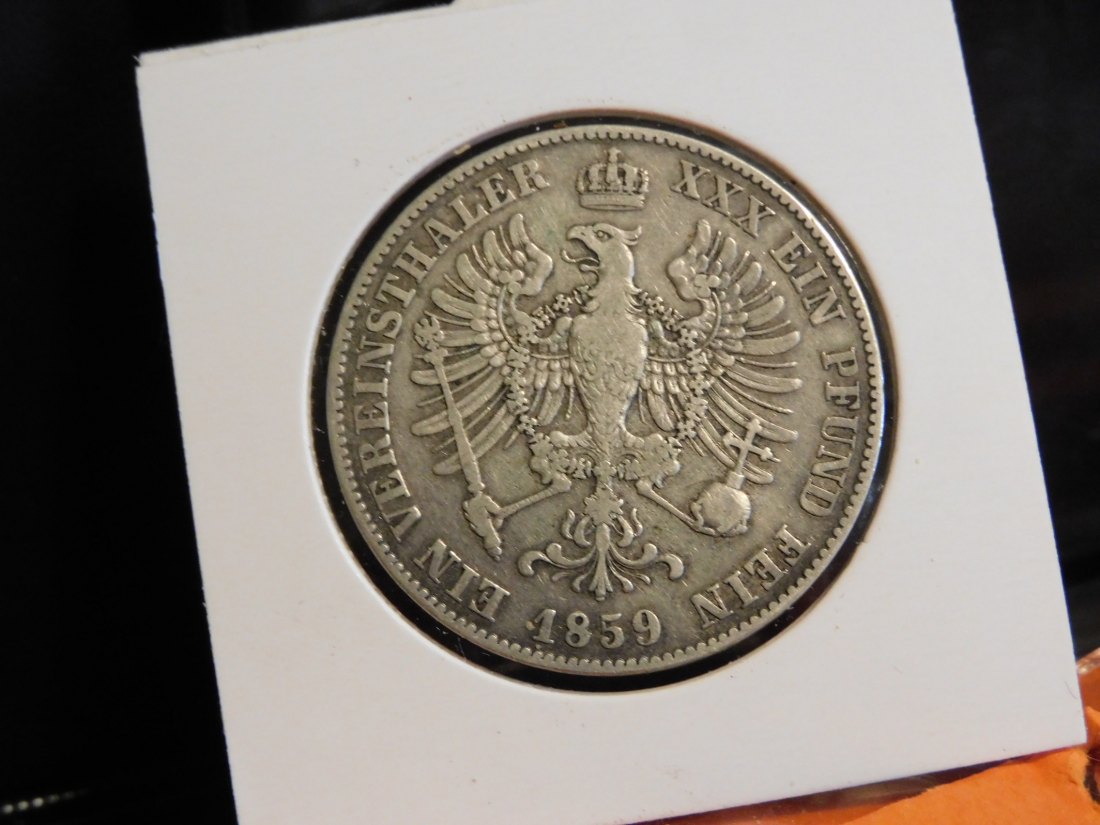  GERMANY 1 THALER 1859 PRUSSIA.GRADE-PLEASE SEE PHOTOS.   