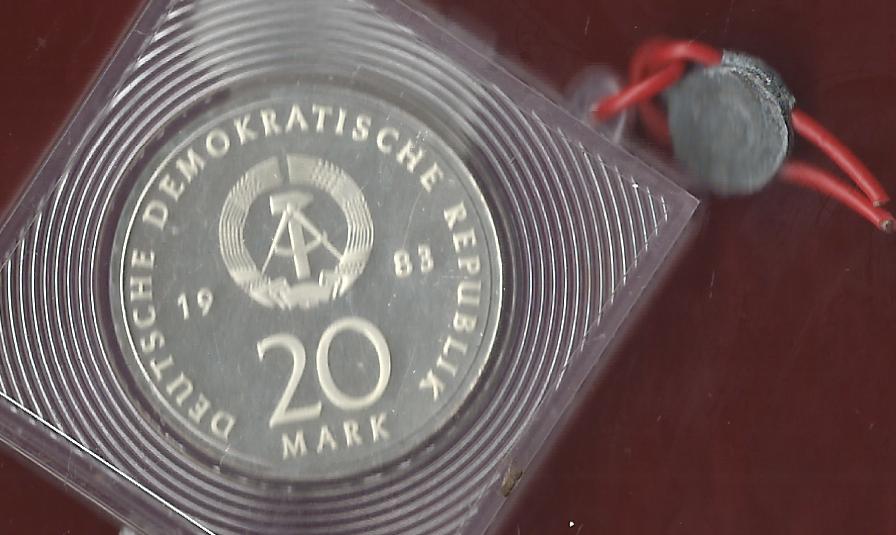  20 Mark DDR Luther 1983 PP sauber Silber  Münzenankauf Koblenz Frank Maurer AI440   