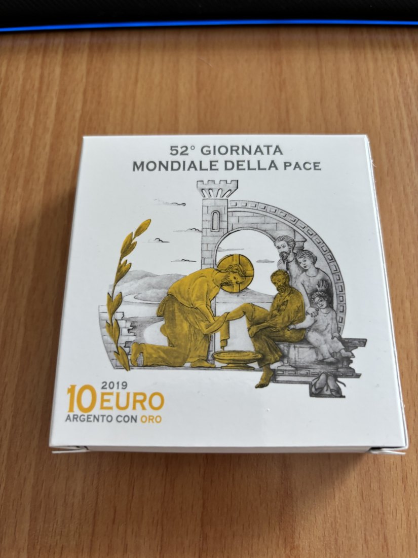  Vatican 10 euro 2019 (PROOF - silver/gold) 52nd World Day for Peace   