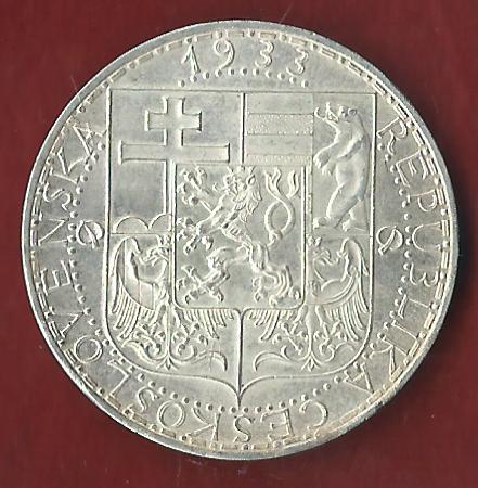  CESKOSLOVENSKA 20 KC 1933 Münzen und Goldankauf Koblenz Frank Maurer Ai 605   