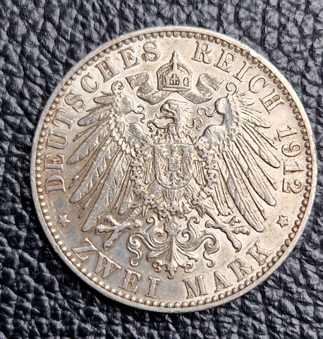  2 Mark Hamburg 1912 J Stadtwappen seltener Jahrgang XXL Bilder   
