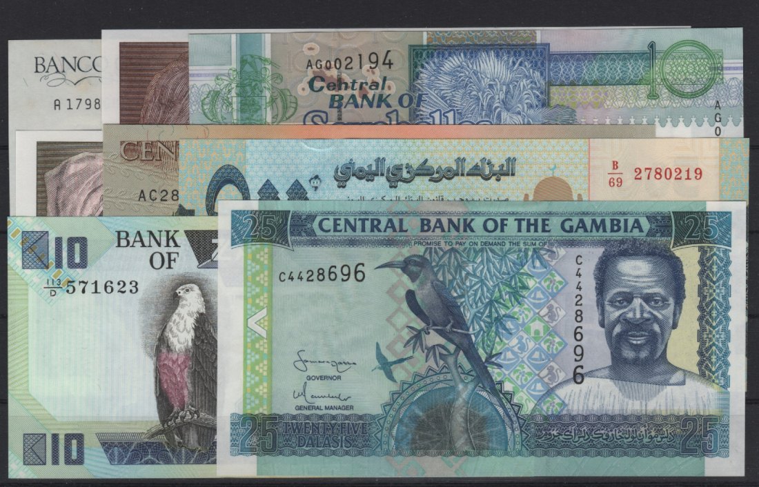  Weltbanknoten-Lot 1: Mit 20 verschiedenen Geldscheinen in unzirkulierter Erhaltung!   