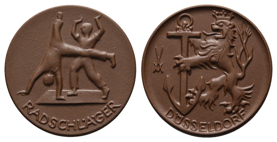  Düsseldorf; Medaille; Porzellan; 11,6 g, Ø 41,6 mm   