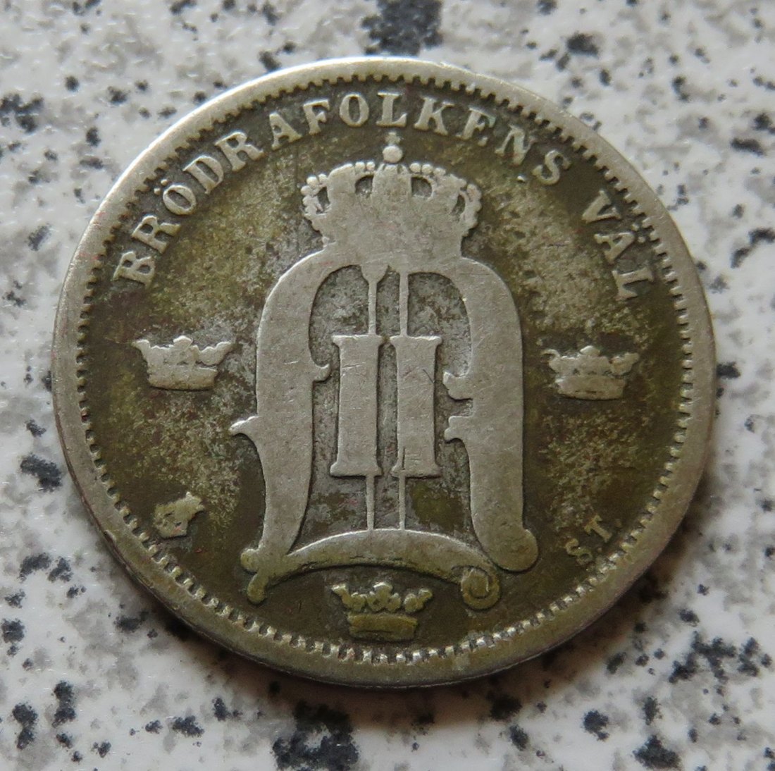  Schweden 50 Öre 1875, Belegstück   