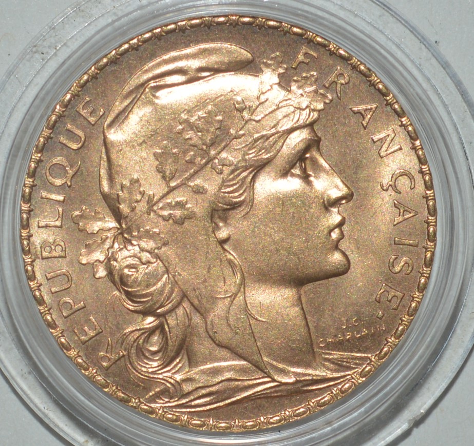  -kirofa - FRANKREICH 20 GOLD FRANCS - MARIANNE 1910---6.45 gr GOLD 90% - M2   
