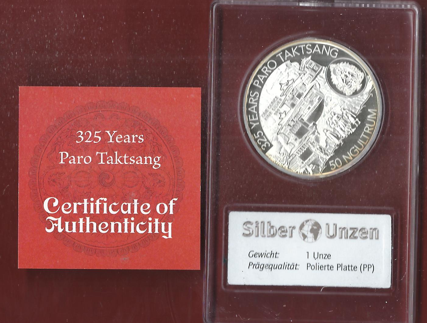  Welt Silberunzen 50N. Bhutan 2017 Proof Münzenankauf Koblenz Frank Maurer AI658   
