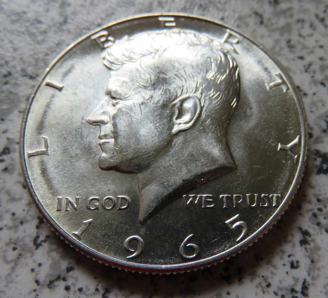 USA 1/2 Dollar 1965 / Kennedy half Dollar 1965   