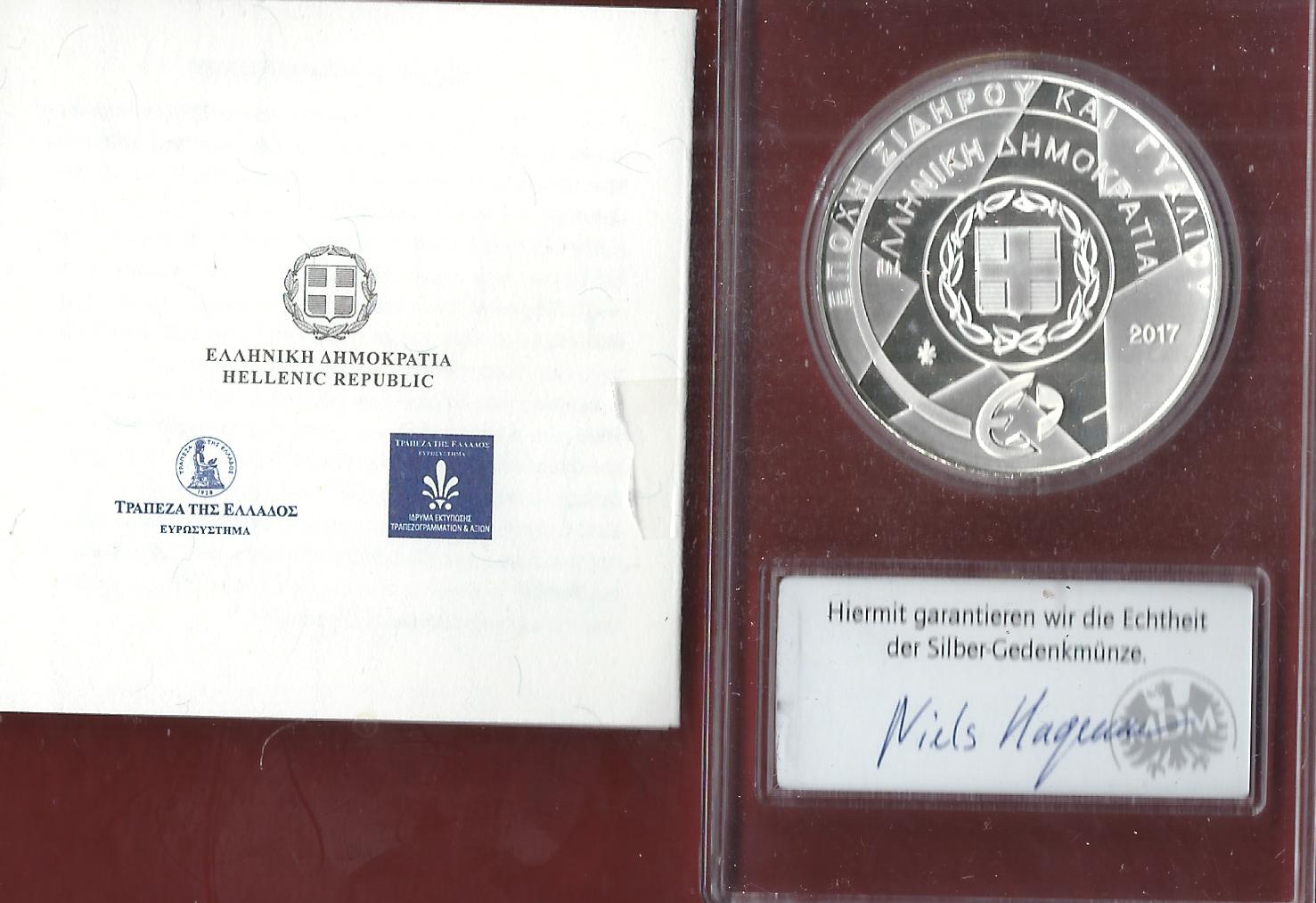  Welt Silberunzen 10 Euro Griechenland 2017 Proof Münzenankauf Koblenz Frank Maurer AI679   