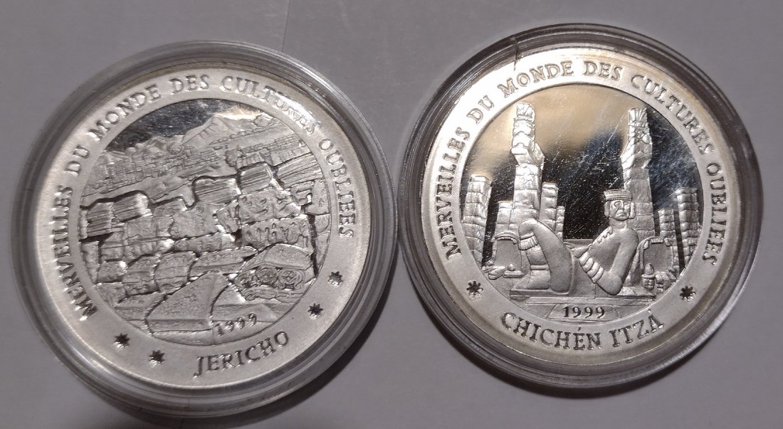 Silbermünzem, Tschad, 2* 1000 Francs 1999