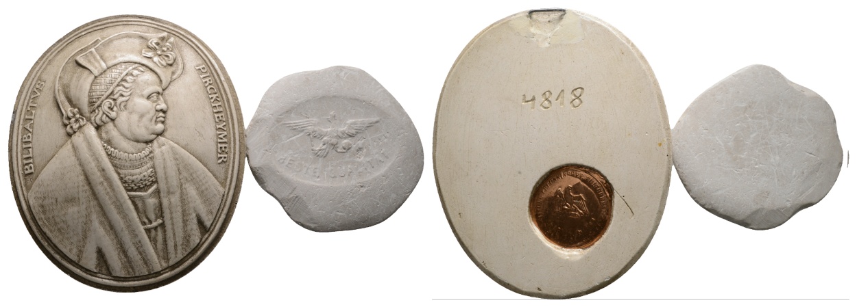  Medaillen; Pirckhemeier; 2 Stück; versch. Größen; Porzellan   