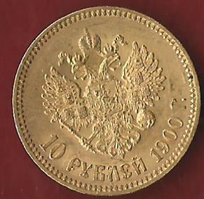  Russland 10 Rubel 1900 ss 7,74 Gramm Feingold Münzenankauf Koblenz Frank Maurer AJ914   