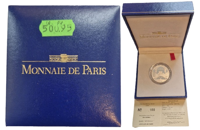  Frankreich 500 Fr 20 Gr. 999 Platin Alhambra 1995 Münzenankauf Koblenz Frank Maurer AJ19   