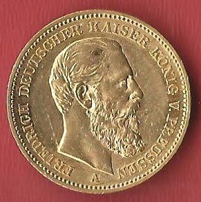  20 Mark Preussen Friedrich III 1888 Münzenankauf Koblenz Frank Maurer AL 436   