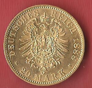  20 Mark Preussen Friedrich III 1888 Münzenankauf Koblenz Frank Maurer AL 436   