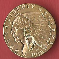  2 1/2 D. USA Indianer 1912 Koblenzer Muenzen Studio Münzankauf Koblenz Frank Maurer AL450   